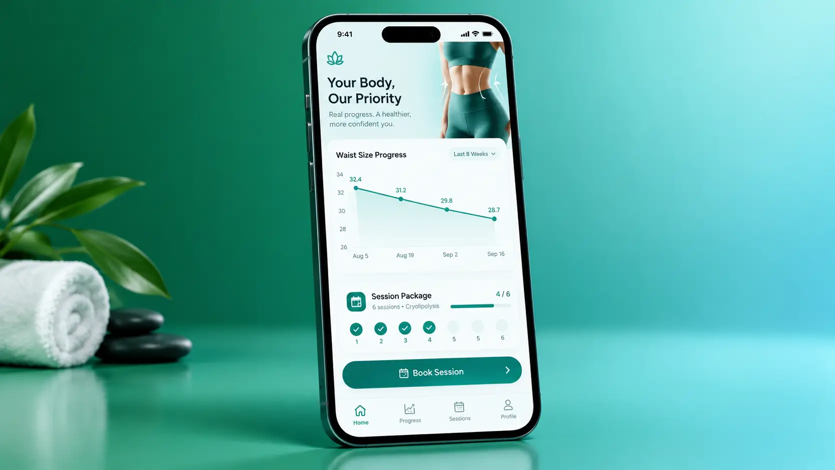 اپلیکیشن مدیریت کلینیک لاغری و فرم‌دهی بدن غیرجراحی