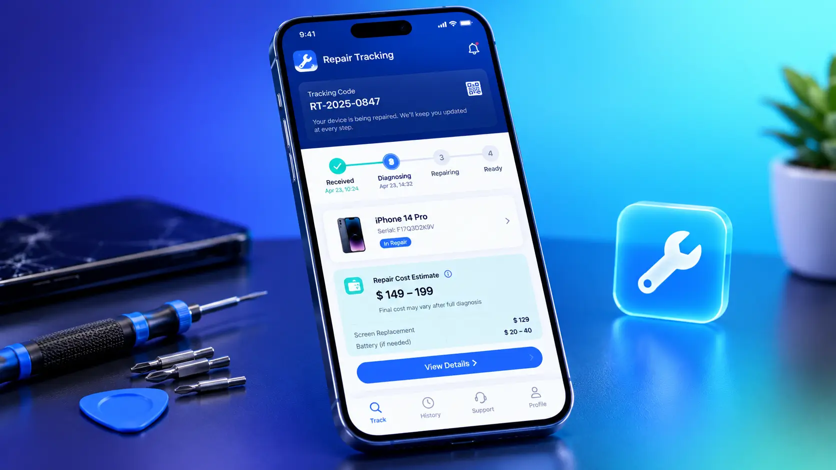 اپلیکیشن مدیریت تعمیرگاه موبایل و لپ‌تاپ و رهگیری تعمیر