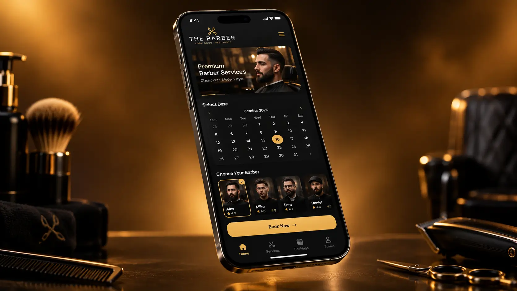 اپلیکیشن مدیریت سالن پیرایش مردانه و نوبت‌دهی آنلاین